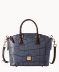Dooney Denison Domed Satchel Steel Blue ID-ruhfPUD2 Dooney Denison Domed Satchel Steel Blue ID-ruhfPUD2