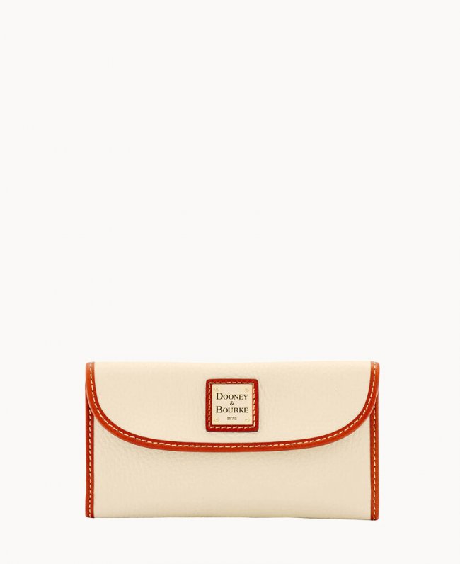 Dooney Pebble Grain Continental Clutch Bone ID-RvIu7pcx