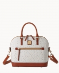 Dooney Ostrich Domed Zip Satchel Bone ID-t42rUBGT Dooney Ostrich Domed Zip Satchel Bone ID-t42rUBGT
