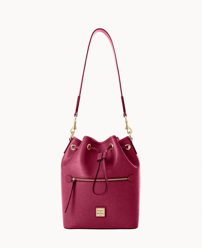Dooney Saffiano Drawstring Cranberry ID-tFPWwOoP