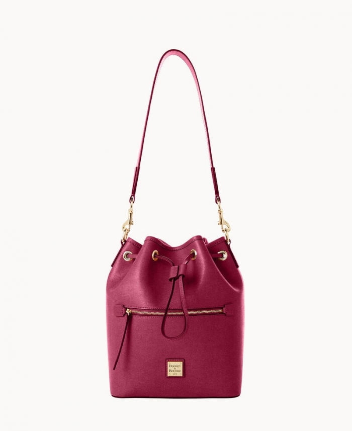 Dooney Saffiano Drawstring Cranberry ID-tFPWwOoP