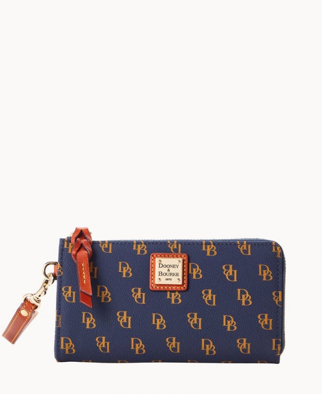 Dooney Gretta Folded Zip Wristlet Navy ID-tiEehHZm