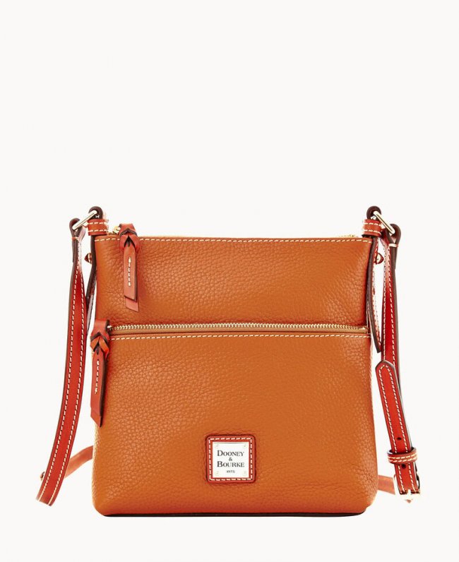 Dooney Pebble Grain Letter Carrier Caramel ID-uGwuhBhr