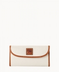 Dooney Pebble Grain Continental Clutch White ID-uKweJos2