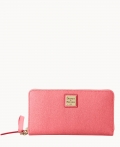 Dooney Saffiano Large Zip Around Wristlet Bubble Gum ID-UlluM857 Dooney Saffiano Large Zip Around Wristlet Bubble Gum ID-UlluM857