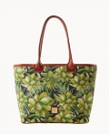 Dooney Palm Large Zip Tote Charcoal ID-VIR79g1s Dooney Palm Large Zip Tote Charcoal ID-VIR79g1s