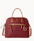 Dooney Pebble Grain Large Domed Satchel Wine ID-VlJDmgou Dooney Pebble Grain Large Domed Satchel Wine ID-VlJDmgou