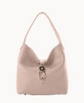 Dooney Pebble Grain Small Logo Lock Sac Oyster ID-wcxbEYtU