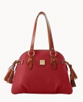 Dooney Pebble Grain Domed Satchel Red ID-wfg7KJhi Dooney Pebble Grain Domed Satchel Red ID-wfg7KJhi