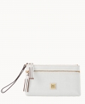 Dooney Saffiano Double Zip Wristlet Off White ID-X18bypPm Dooney Saffiano Double Zip Wristlet Off White ID-X18bypPm
