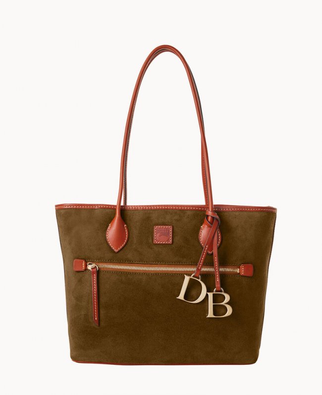 Dooney Suede Tote Olive ID-XmXJyNV6