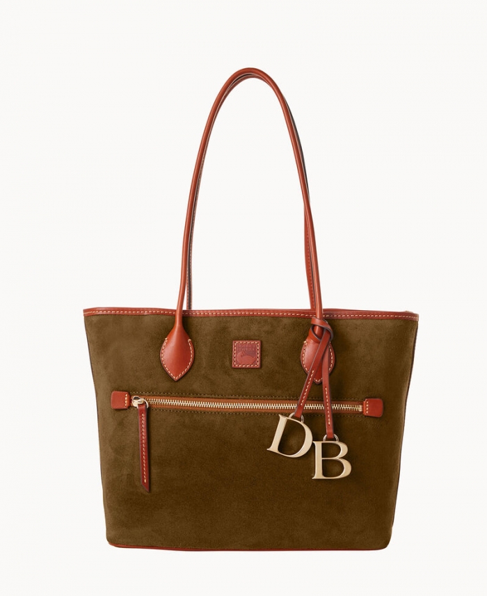 Dooney Suede Tote Olive ID-XmXJyNV6