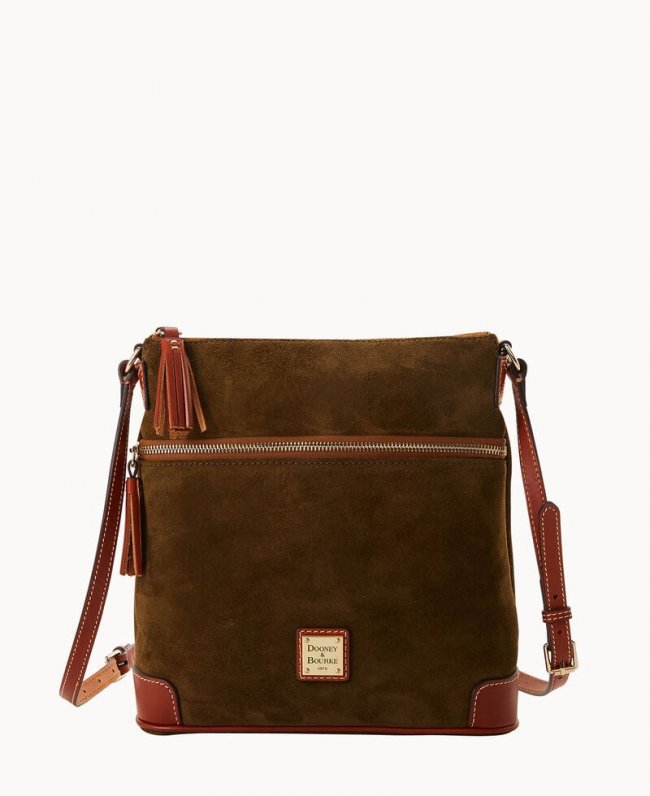 Dooney Suede Tassel Crossbody Olive ID-xPmDcAw9