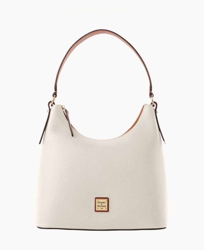 Dooney Pebble Grain Hobo White ID-Y5FiOPph