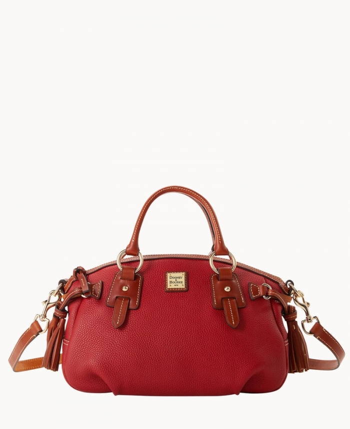 Dooney Pebble Grain Medium Mail Satchel Red ID-yfJSTMzz