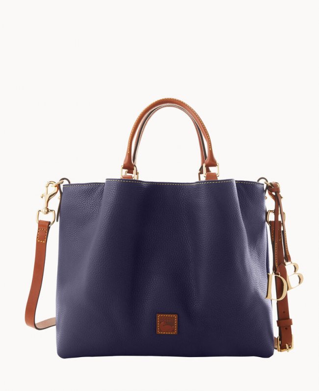 Dooney Pebble Grain Large Barlow Midnight Blue ID-Ygz3E3EC