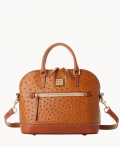 Dooney Ostrich Domed Zip Satchel Caramel ID-ySIqFfiI Dooney Ostrich Domed Zip Satchel Caramel ID-ySIqFfiI