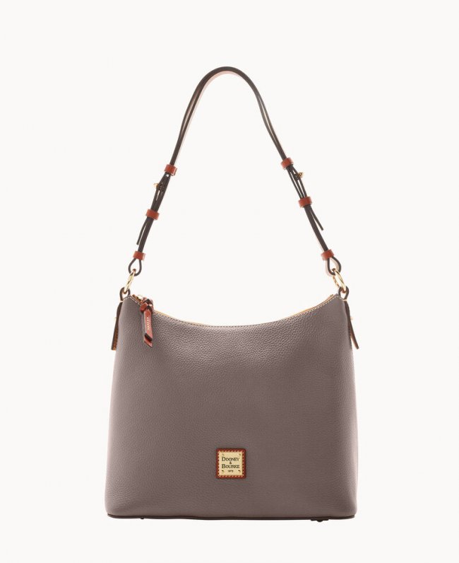 Dooney Pebble Grain Hobo Taupe ID-Z0EV8Akv