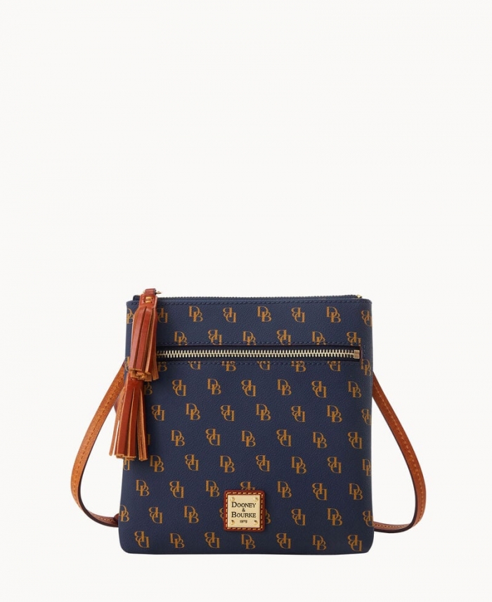 Dooney Gretta Double Zip Tassel Crossbody Navy ID-zaJd2mMa