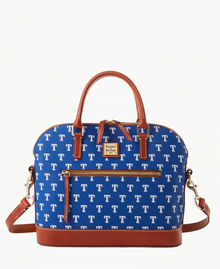 Dooney MLB Rangers Domed Zip Satchel RANGERS ID-zmfuhfmK