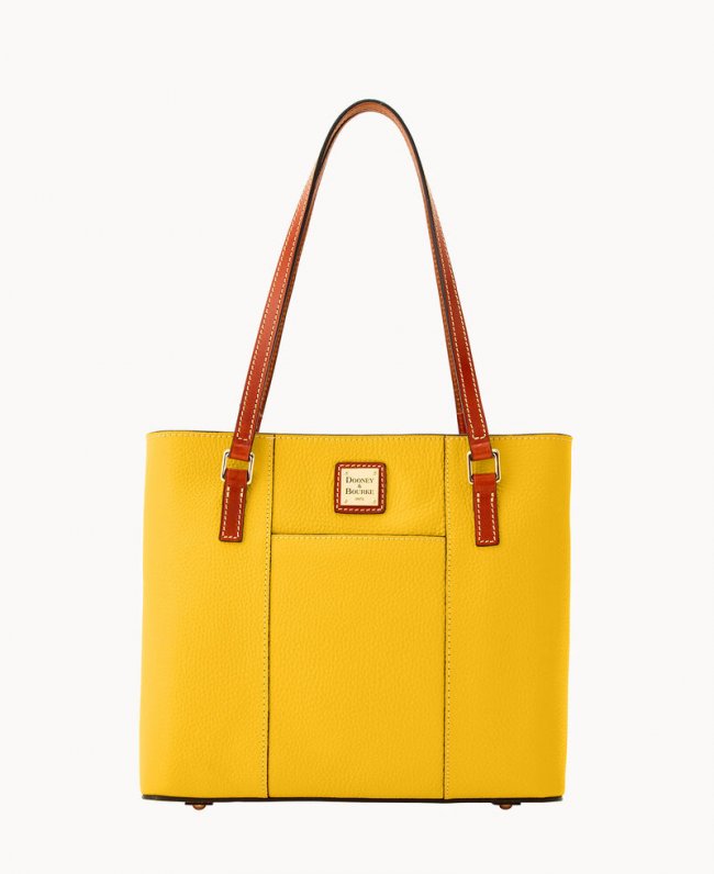 Dooney Pebble Grain Small Lexington Mustard ID-ZyuiEJb5