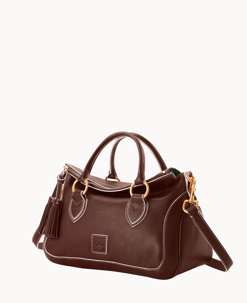 Dooney Florentine Medium Satchel Chestnut ID-2SnkAnHs