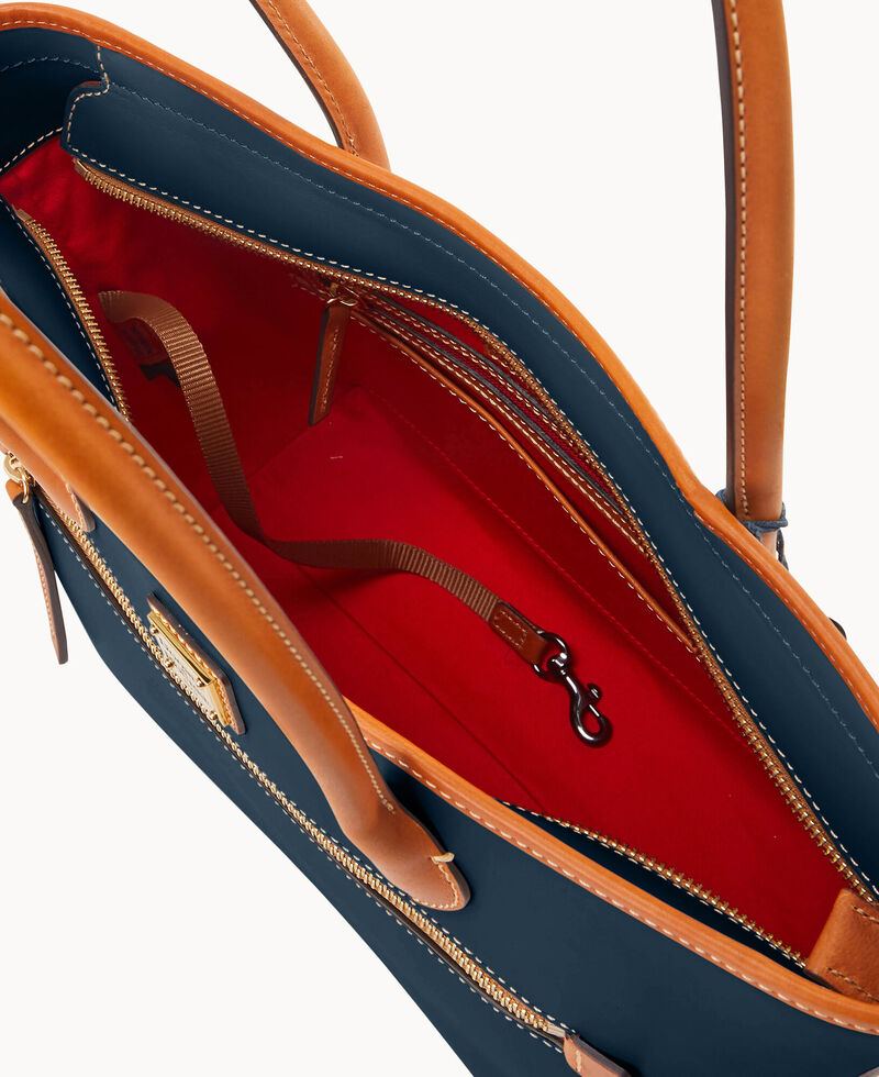 Dooney Wexford Leather Tote Midnight Blue ID-3ElbYh2U