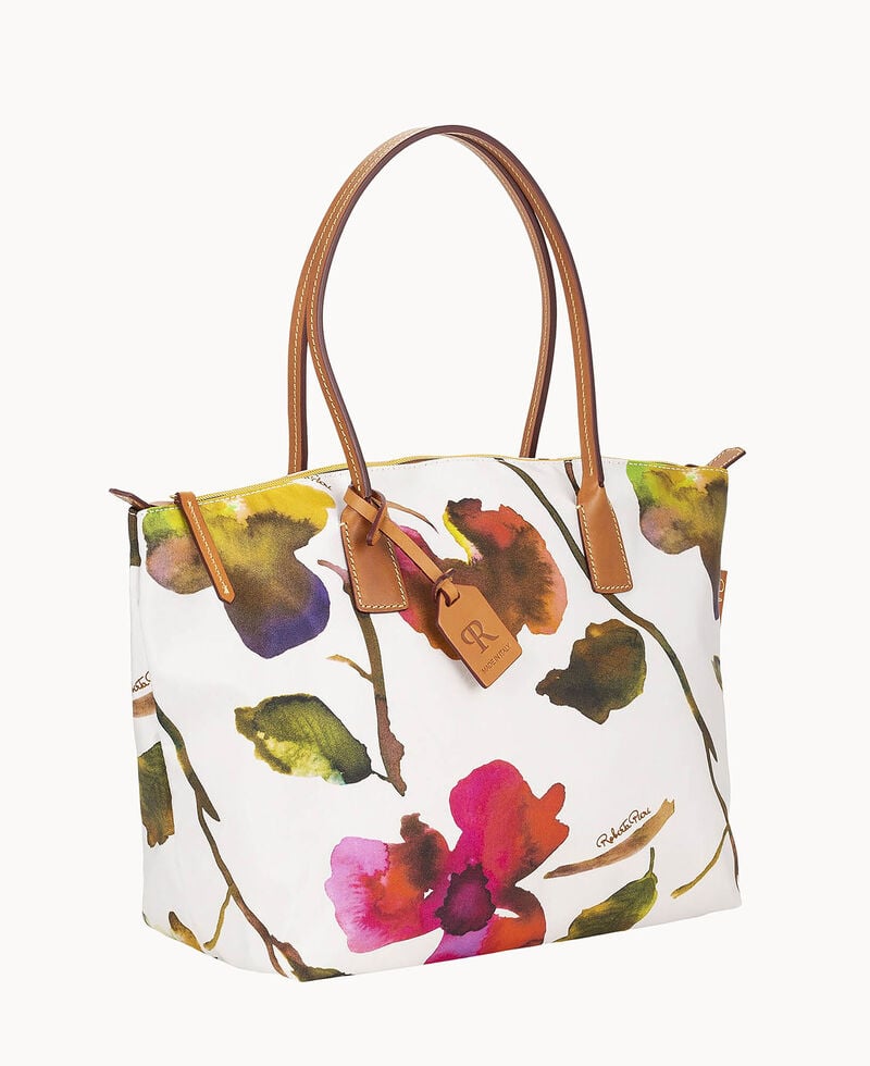 Dooney Roberta Pieri Flower Classic Large Robertina Tote White ID-4eTD66ad