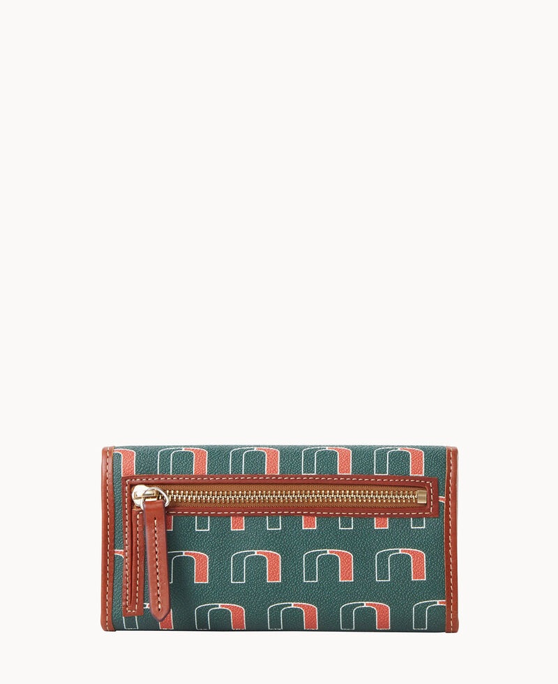 Dooney Collegiate Miami Continental Clutch U OF MIAMI ID-5hV52Lsp