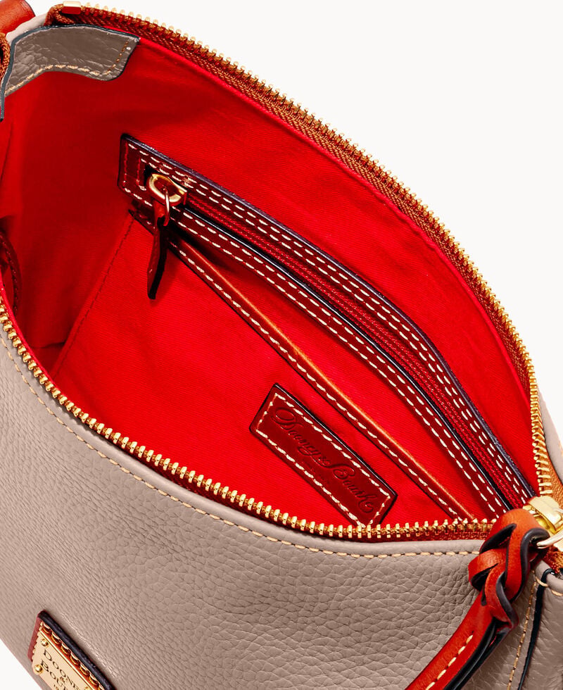 Dooney Pebble Grain Small Kiley Crossbody Taupe ID-7H24YAn7