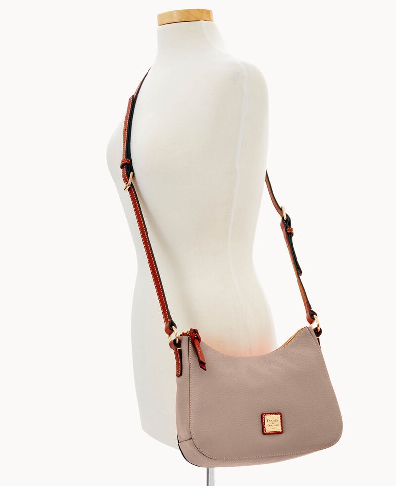 Dooney Pebble Grain Small Kiley Crossbody Taupe ID-7H24YAn7