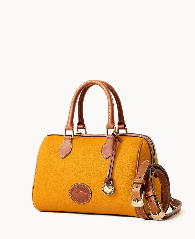 Dooney All Weather Leather 3.0 Barrel Satchel 28 Chamois ID-9D6IRdDS