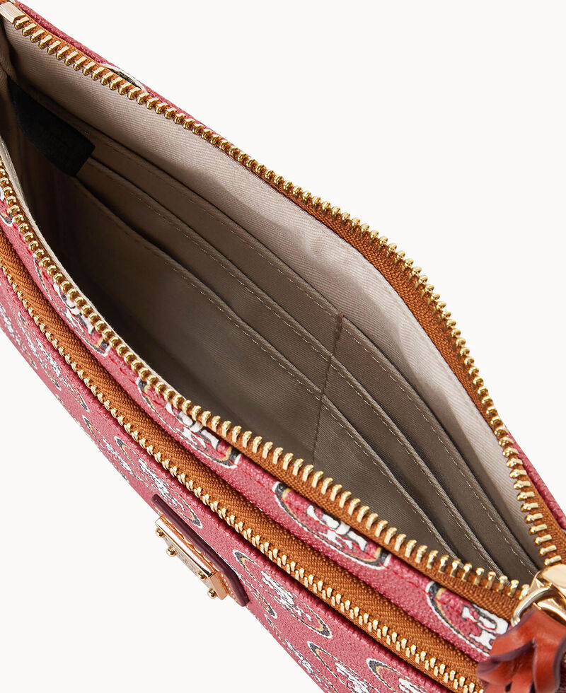 Dooney NFL 49ERS Double Zip Wristlet San Francisco 49ERS ID-9OTganM7