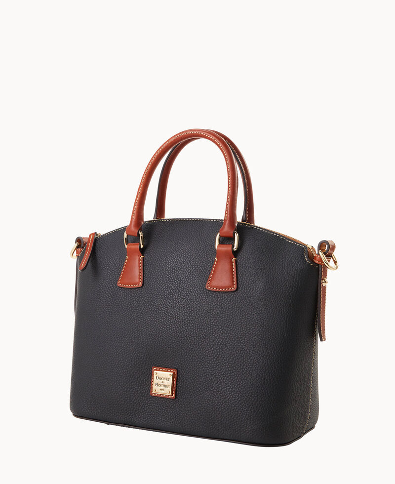 Dooney Pebble Grain Domed Satchel Black ID-9oVQnyJJ