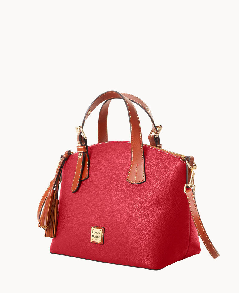 Dooney Pebble Grain Trina Satchel Red ID-ElGeAKoq