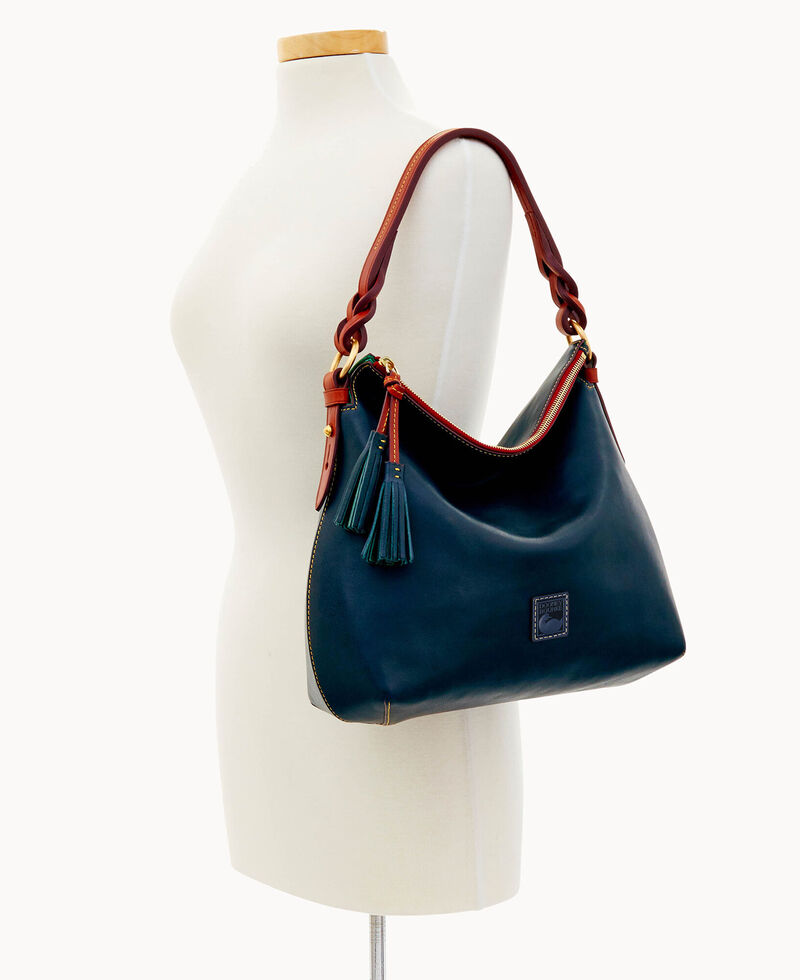 Dooney Florentine Twist Strap Hobo Navy ID-H3uaSQPX