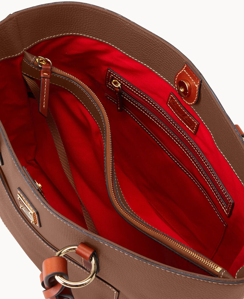 Dooney Pebble Grain Tammy Tote Bark ID-HdHbTbSt