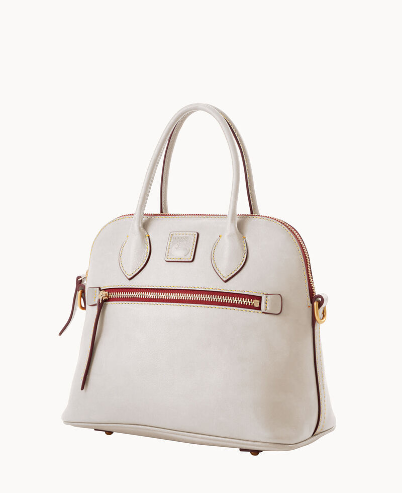 Dooney Florentine Domed Satchel Ecru ID-I9ic8EZz