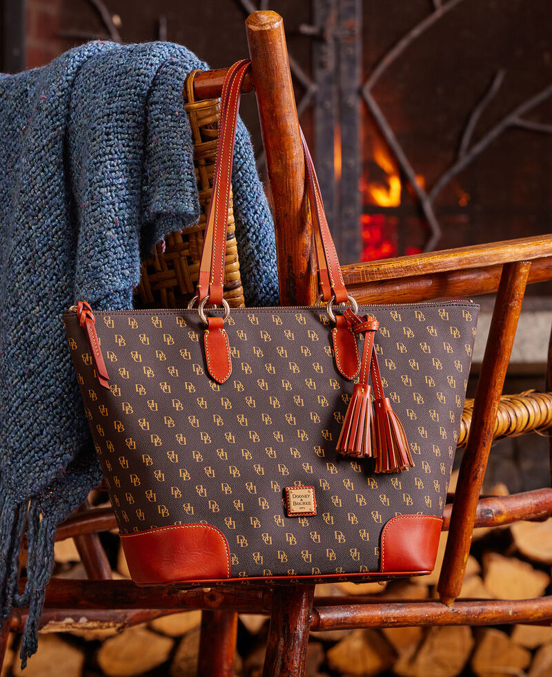 Dooney Gretta Career Tote Brown Tmoro ID-KE2z1UCo