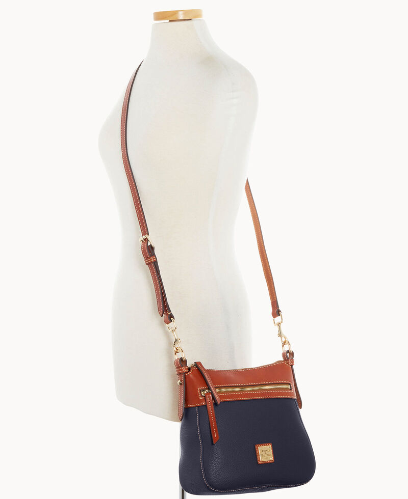 Dooney Pebble Grain Crossbody 25 Midnight Blue ID-KI3i0Mty
