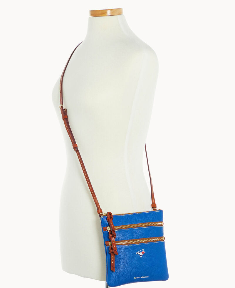 Dooney MLB Blue Jays N S Triple Zip Crossbody BLUE JAYS ID-Kg6wdhsQ