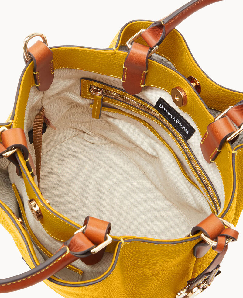 Dooney Pebble Grain Small Barlow Mustard ID-KqVF6QgI