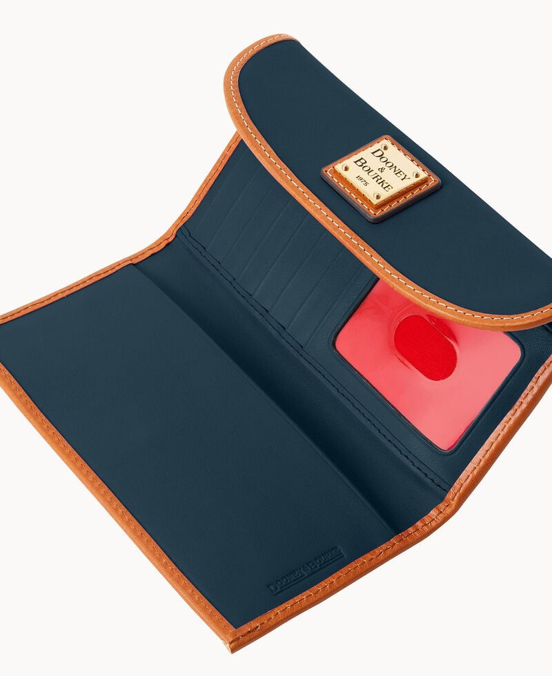 Dooney Wexford Leather Continental Clutch Midnight Blue ID-MAfoU0Yp