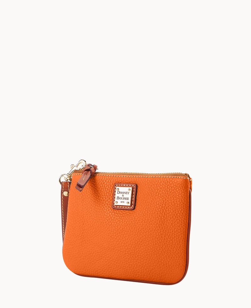 Dooney Pebble Grain Stadium Wristlet Clementine ID-PLmZ2NWY
