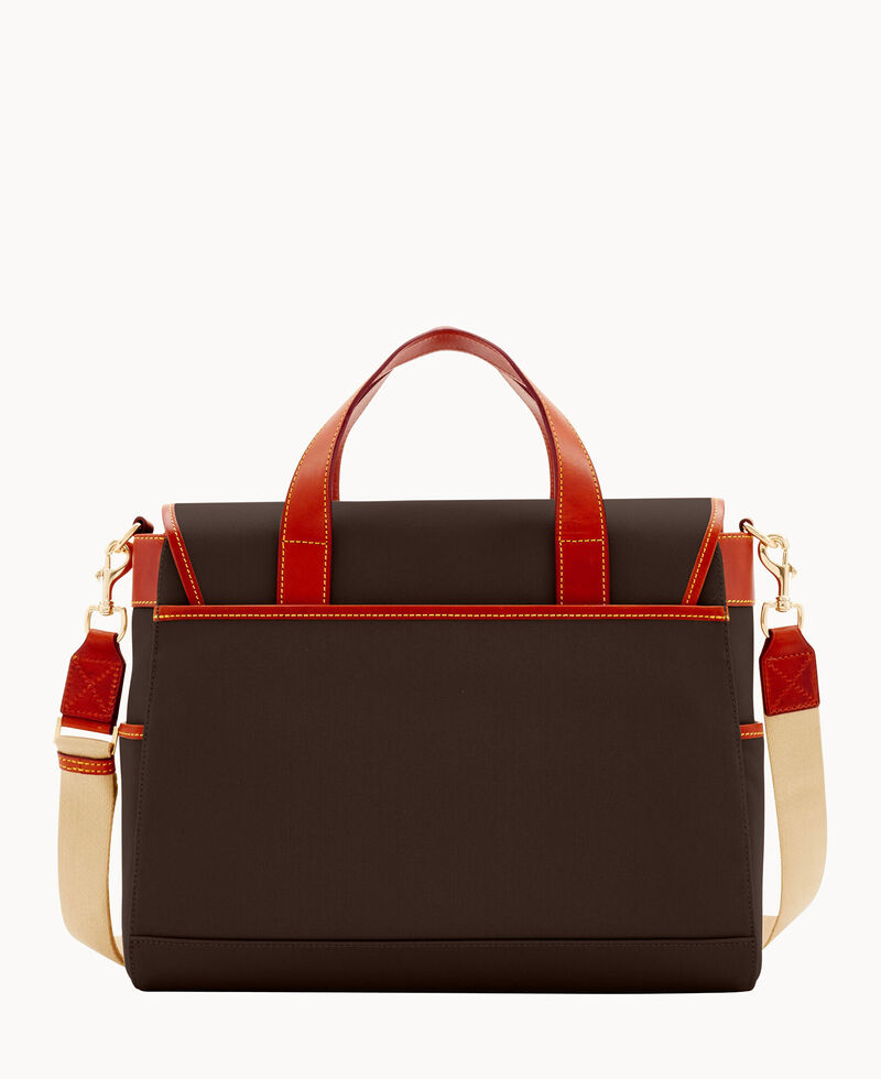Dooney Executive Cabriolet Hunter Messenger Chocolate ID-QrNINCh9