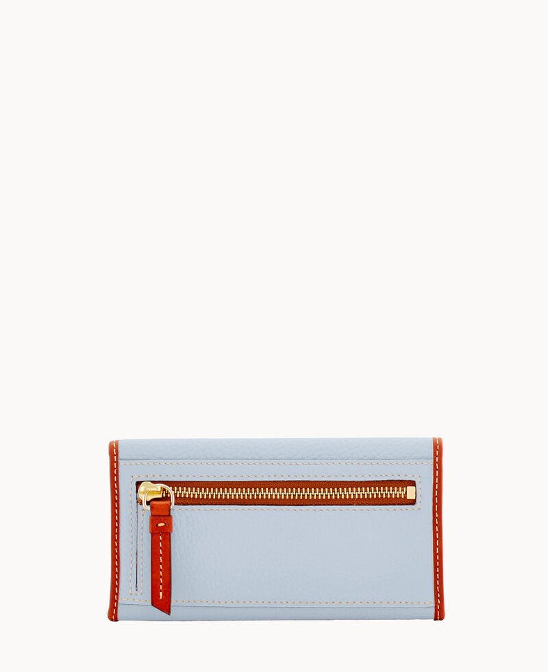 Dooney Pebble Grain Continental Clutch Glacier Blue ID-QzqlI87I