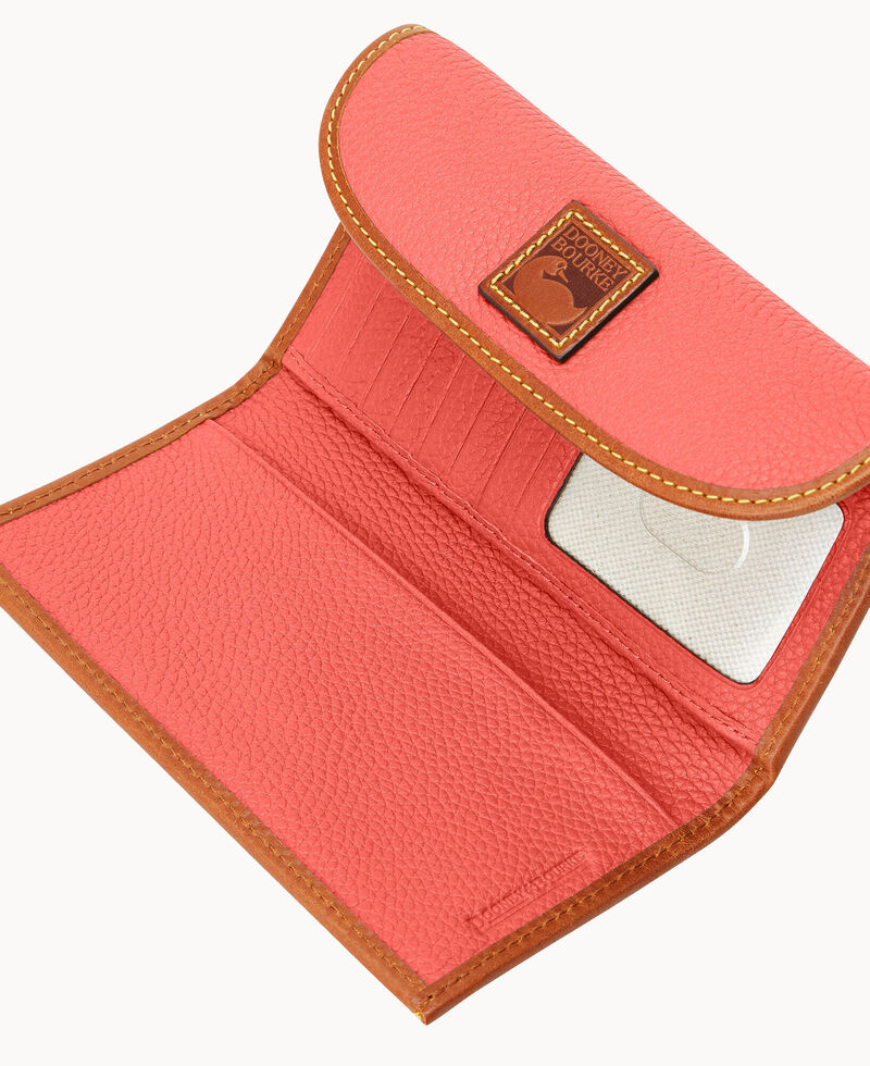 Dooney Pebble Grain Continental Clutch Geranium ID-S1UR6AKI