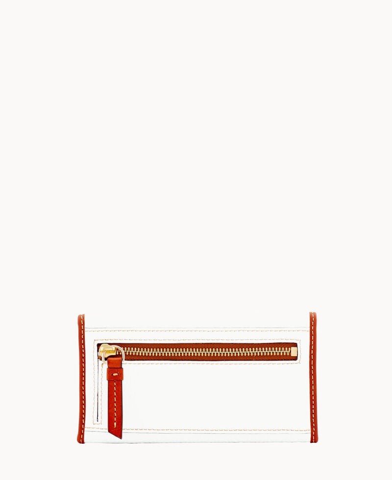 Dooney Pebble Grain Continental Clutch White ID-TRVGOSv4