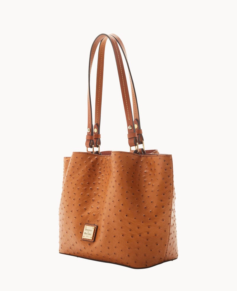 Dooney Ostrich Small Flynn Caramel ID-U7XtG3G6
