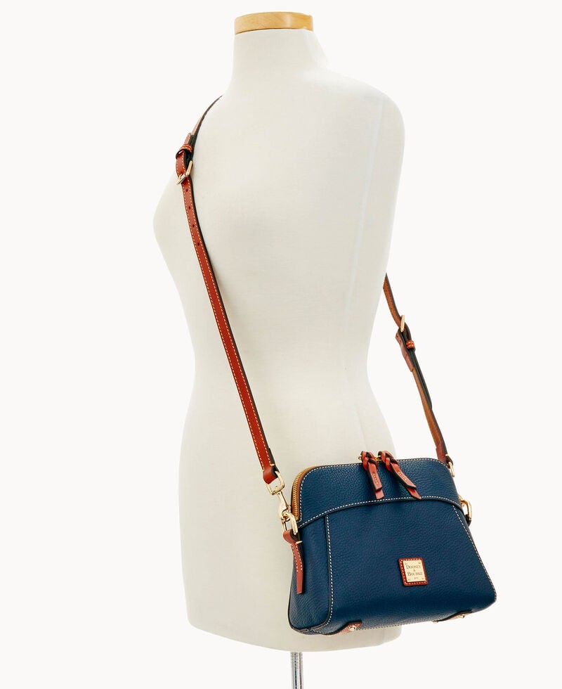 Dooney Pebble Grain Cameron Crossbody Midnight Blue ID-WcwbEXBO